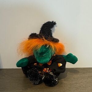 Chosen Industries Witch Plush Stuffed Toy vintage s made in Korea Rare 10”